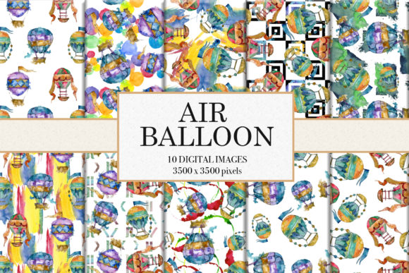 Balloon Joy of Childhood Watercolor Illustrations