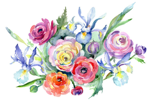Bouquet Marseille Watercolor Illustrations