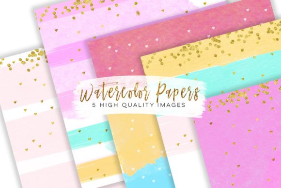 Digital Paper Watercolour Clip Art & Illustrations