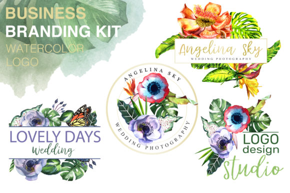 LOGO with Tropical Flowers Watercolor Review