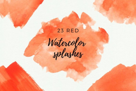 Red Watercolor Strokes: Brand Illustrations