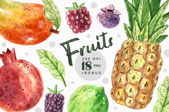 Tropical Fruits Watercolor Clipart Review